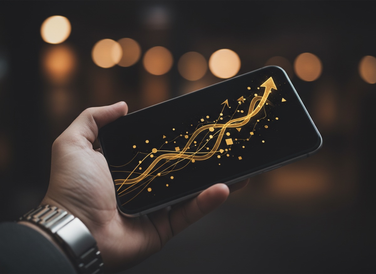 Ad performance rising on a phone